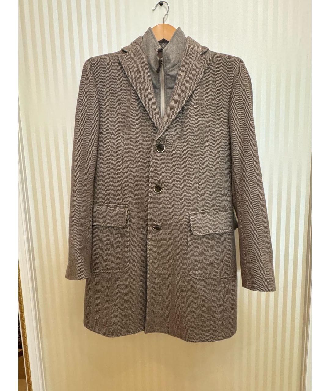 Castello d'Oro Бежевое шерстяное пальто, фото 9