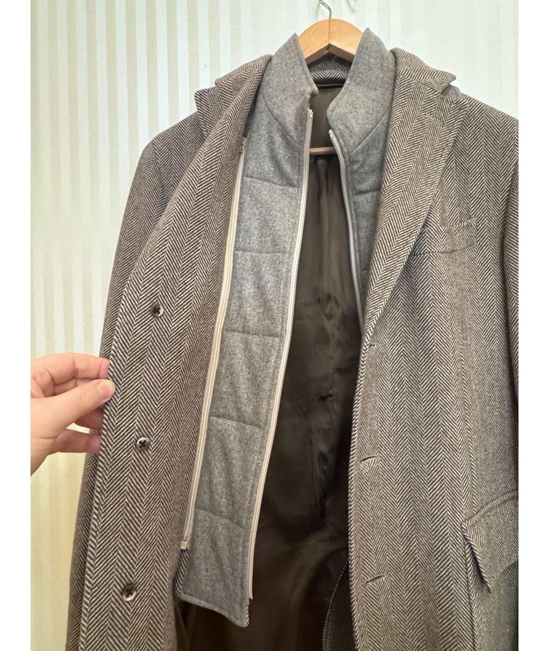 Castello d'Oro Бежевое шерстяное пальто, фото 6