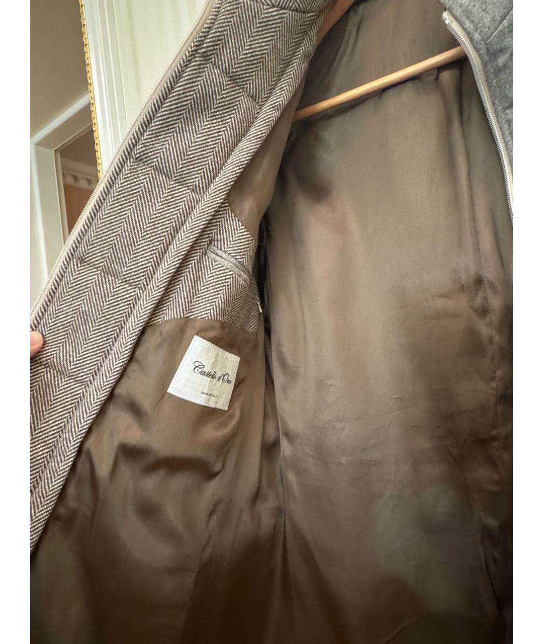 Castello d'Oro Бежевое шерстяное пальто, фото 8