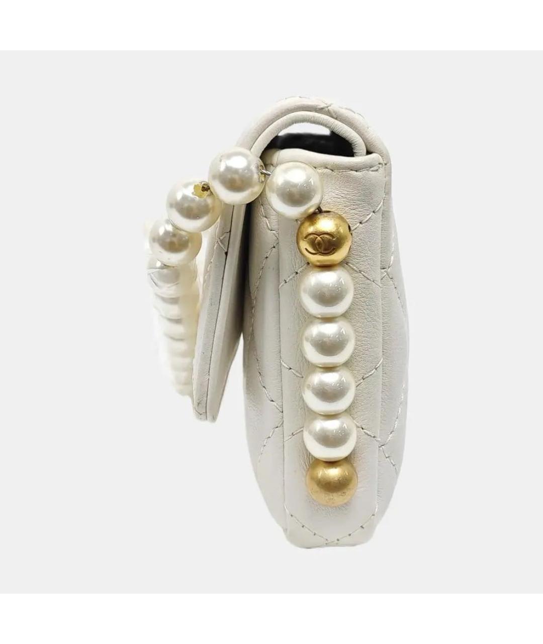 CHANEL Белая кожаная сумка через плечо, фото 2