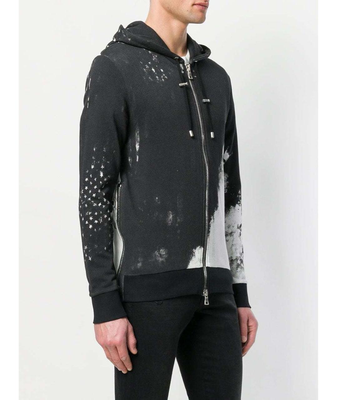 BALMAIN Черный хлопковый спортивный костюм, фото 5