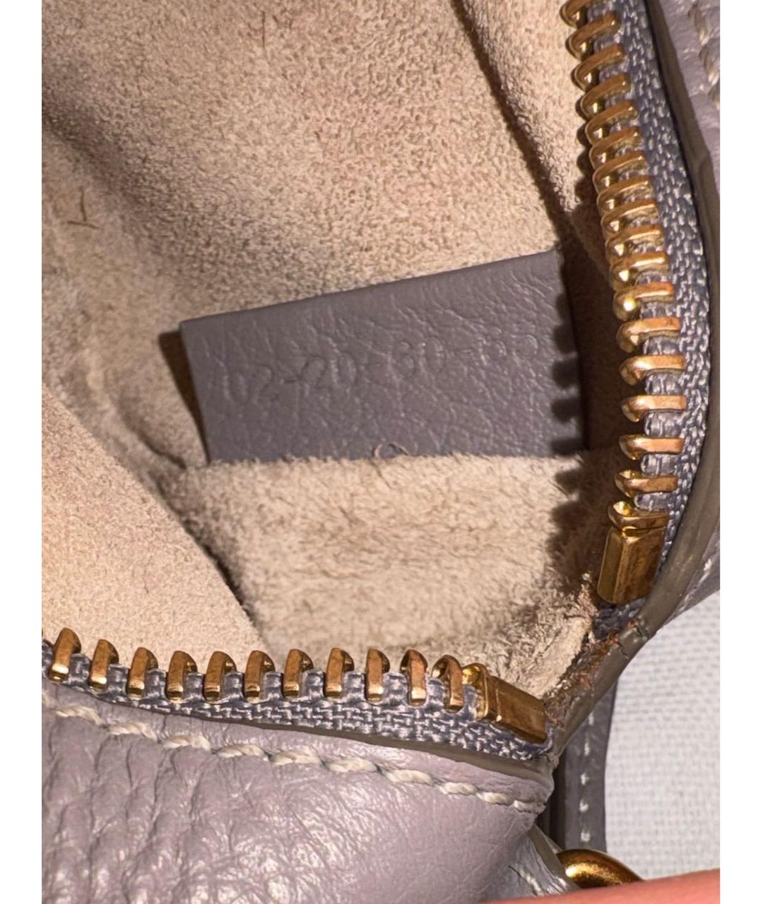 CHLOE Серая кожаная сумка через плечо, фото 6