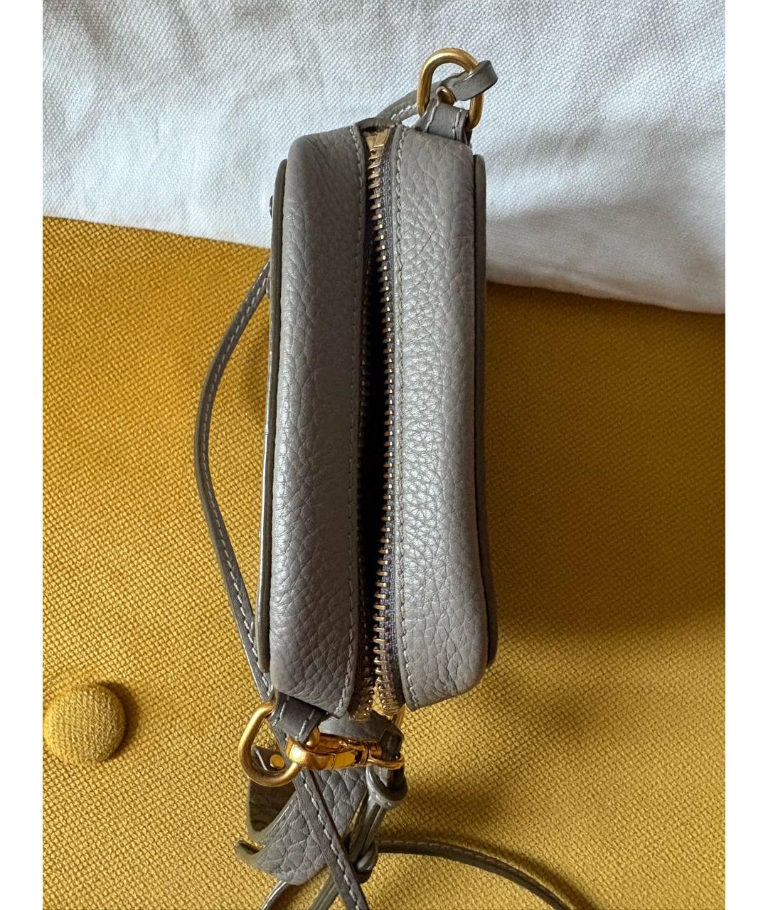 CHLOE Серая кожаная сумка через плечо, фото 4