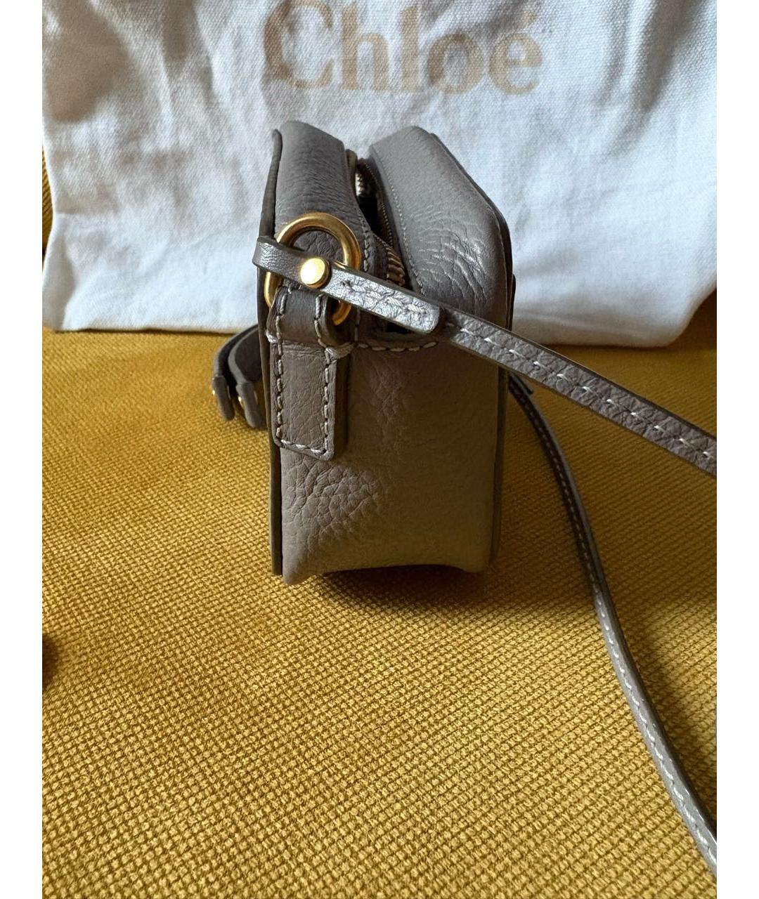 CHLOE Серая кожаная сумка через плечо, фото 2