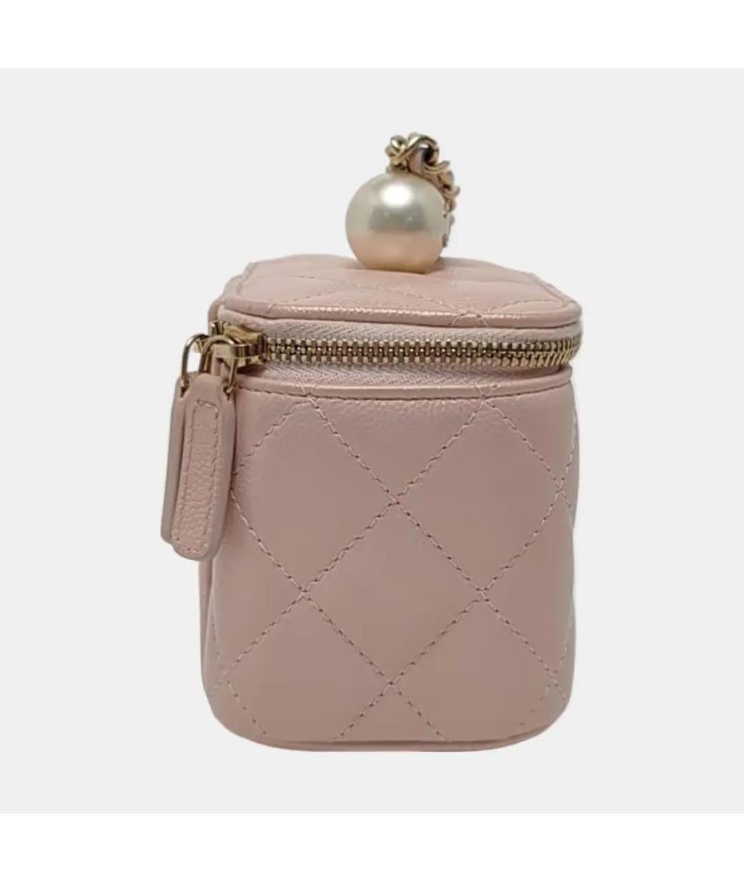 CHANEL Розовая кожаная сумка через плечо, фото 3