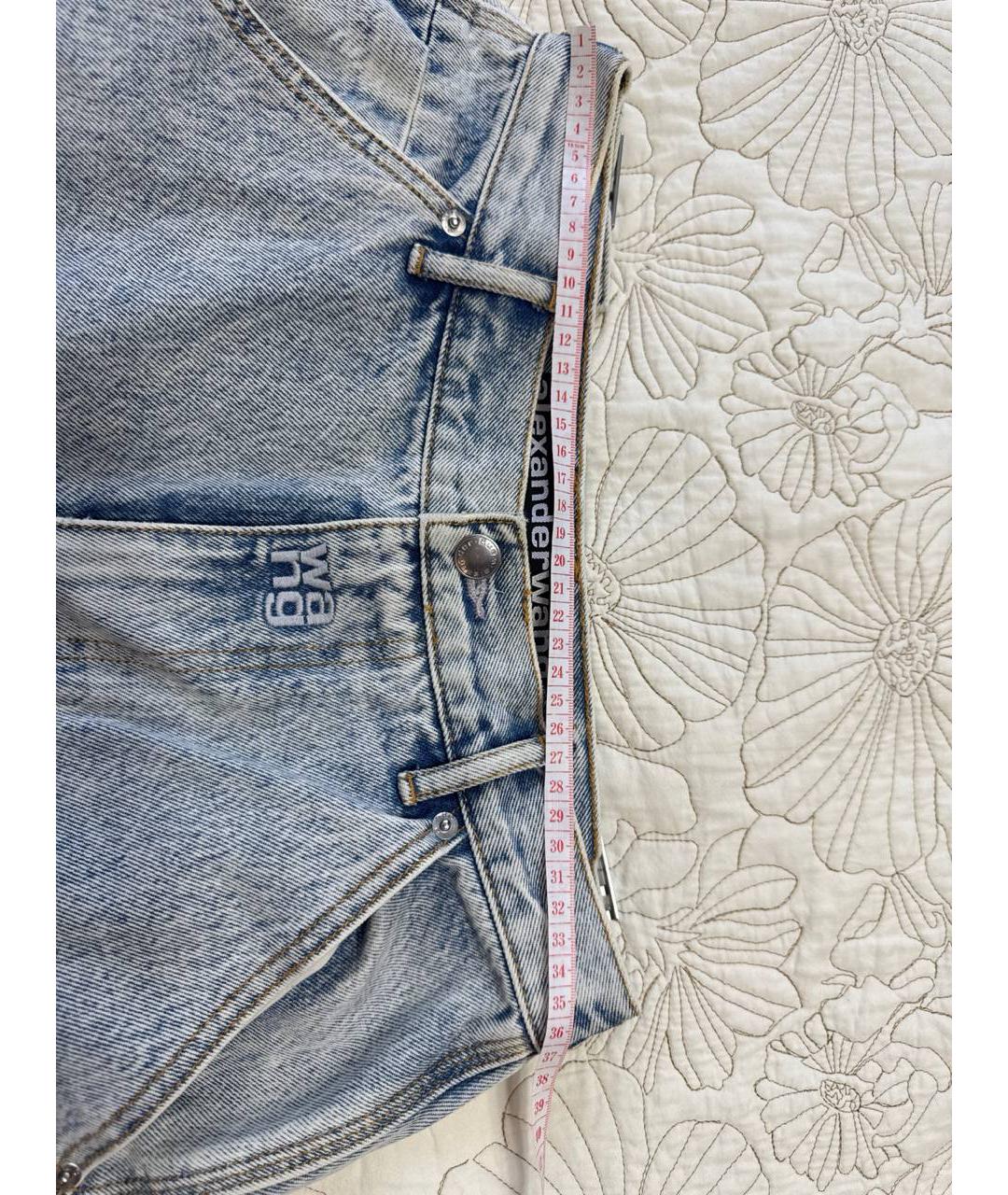 ALEXANDER WANG Синие хлопковые прямые джинсы, фото 8