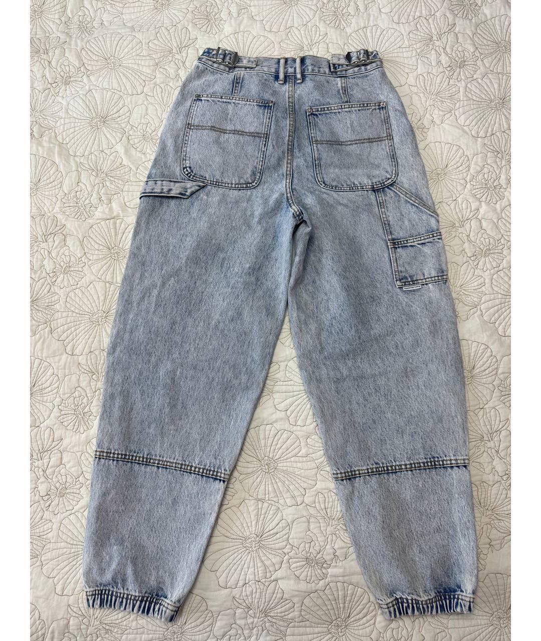 ALEXANDER WANG Синие хлопковые прямые джинсы, фото 2