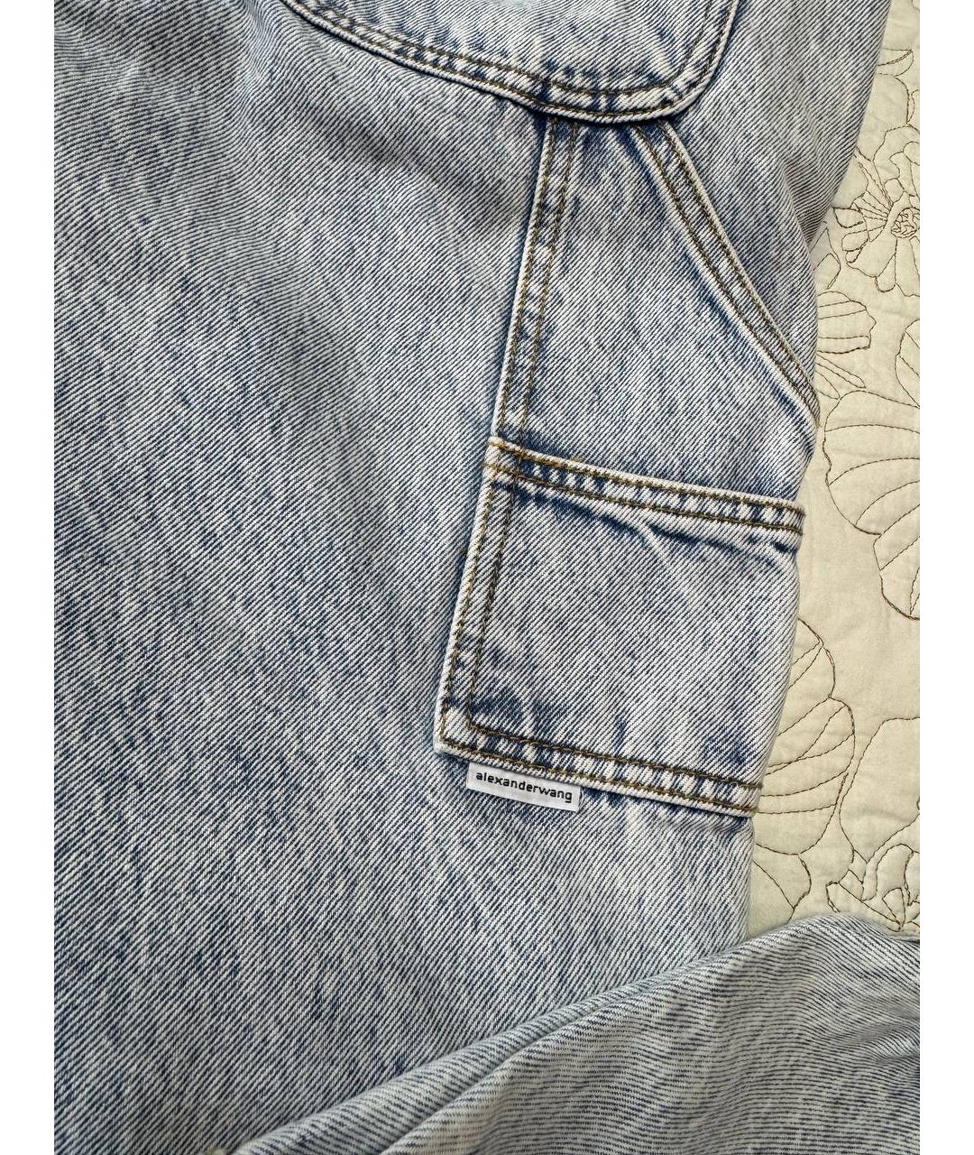 ALEXANDER WANG Синие хлопковые прямые джинсы, фото 5