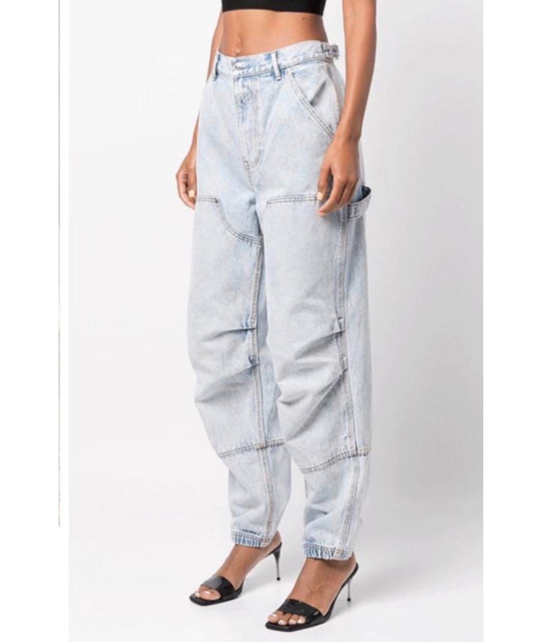 ALEXANDER WANG Синие хлопковые прямые джинсы, фото 9