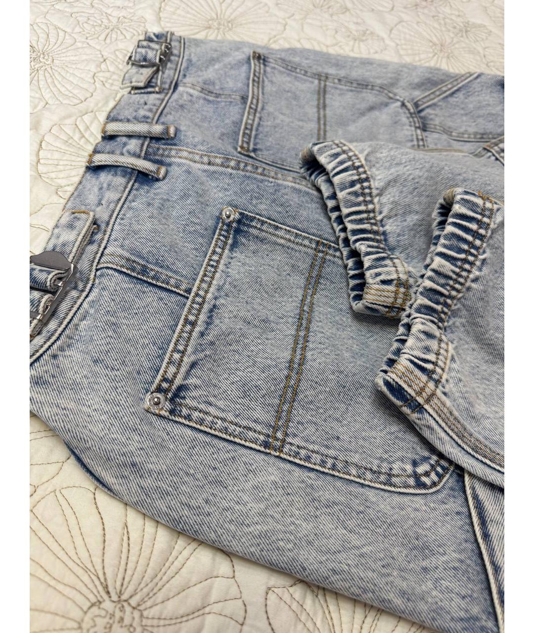 ALEXANDER WANG Синие хлопковые прямые джинсы, фото 7