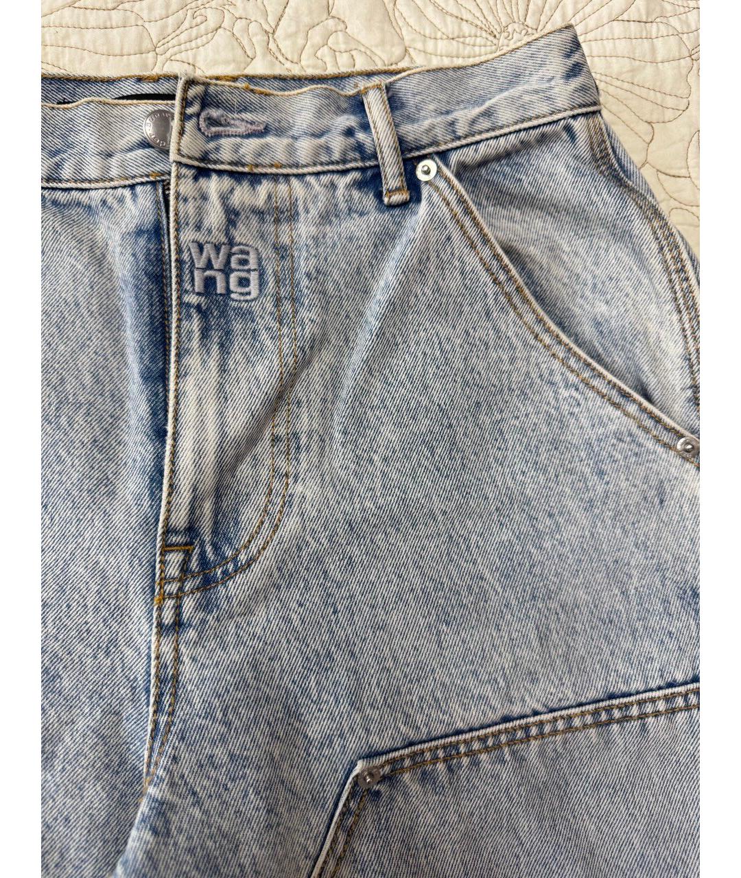 ALEXANDER WANG Синие хлопковые прямые джинсы, фото 4