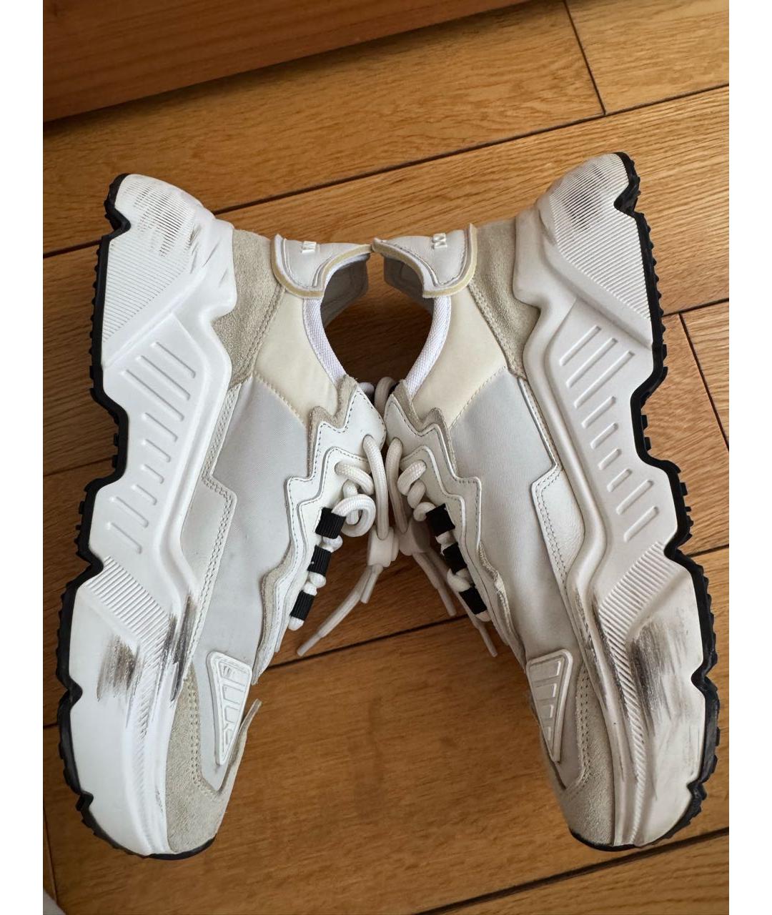 DOLCE&GABBANA Бежевые текстильные кроссовки, фото 5