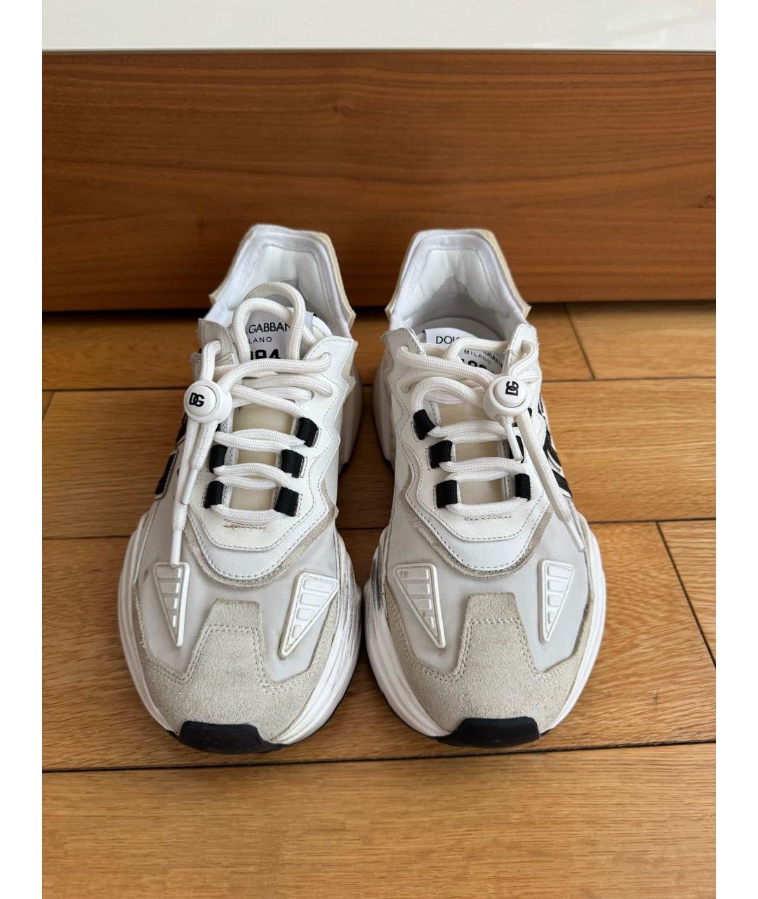 DOLCE&GABBANA Бежевые текстильные кроссовки, фото 2