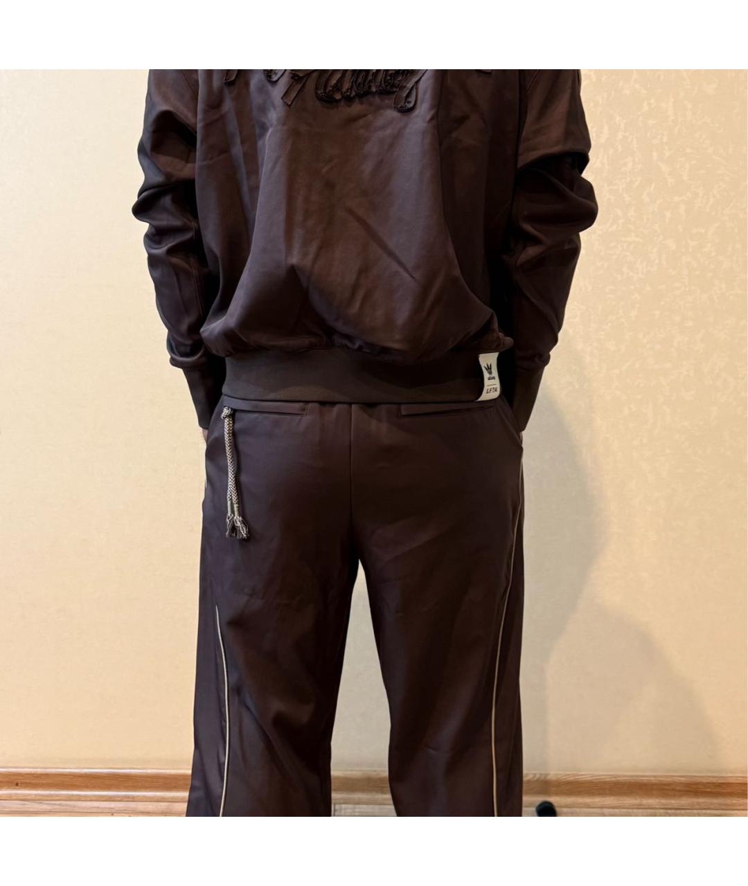 ADIDAS Коричневый полиэстеровый спортивный костюм, фото 4