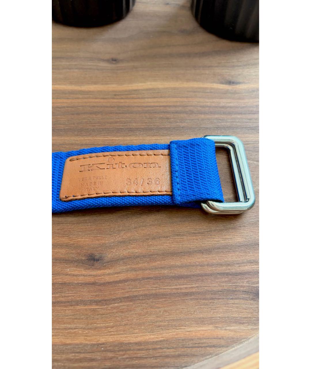 KITON Синий ремень, фото 2