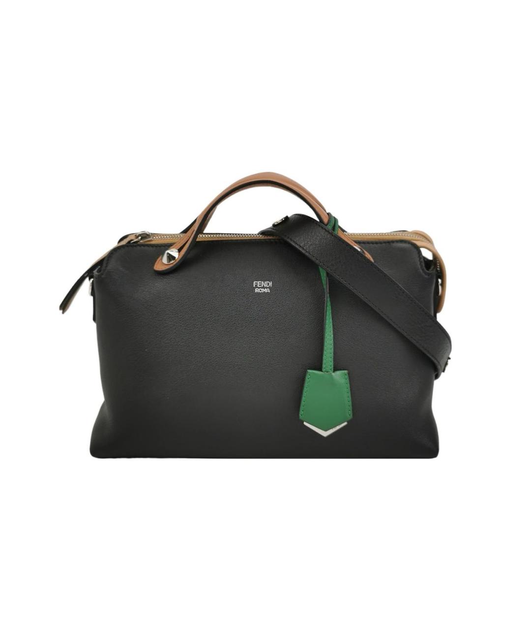 FENDI Черная кожаная сумка тоут, фото 9