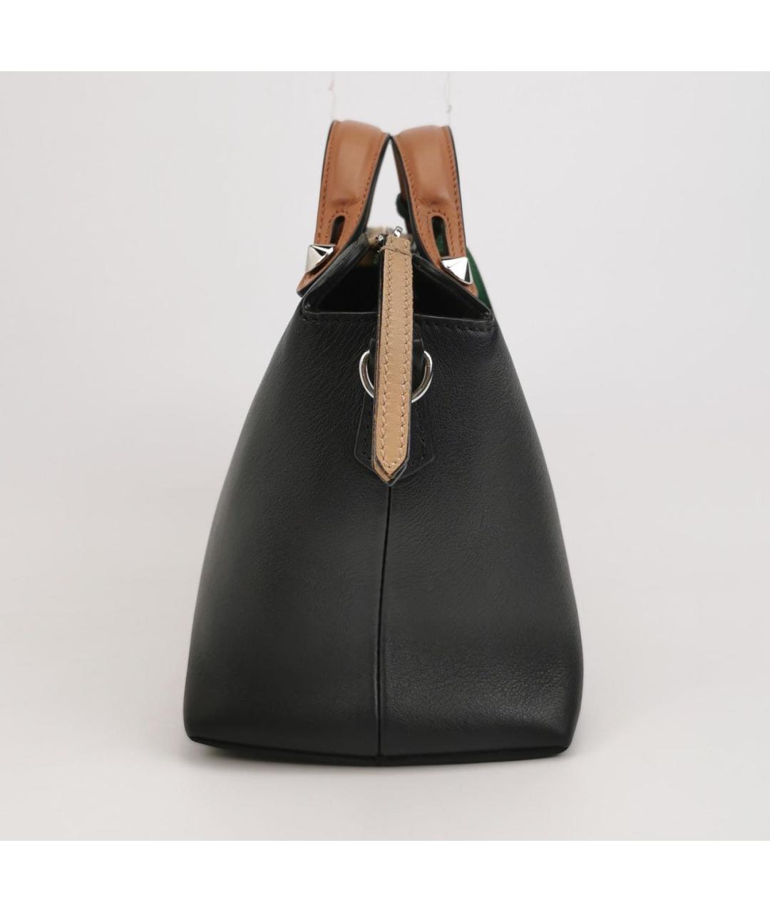 FENDI Черная кожаная сумка тоут, фото 3