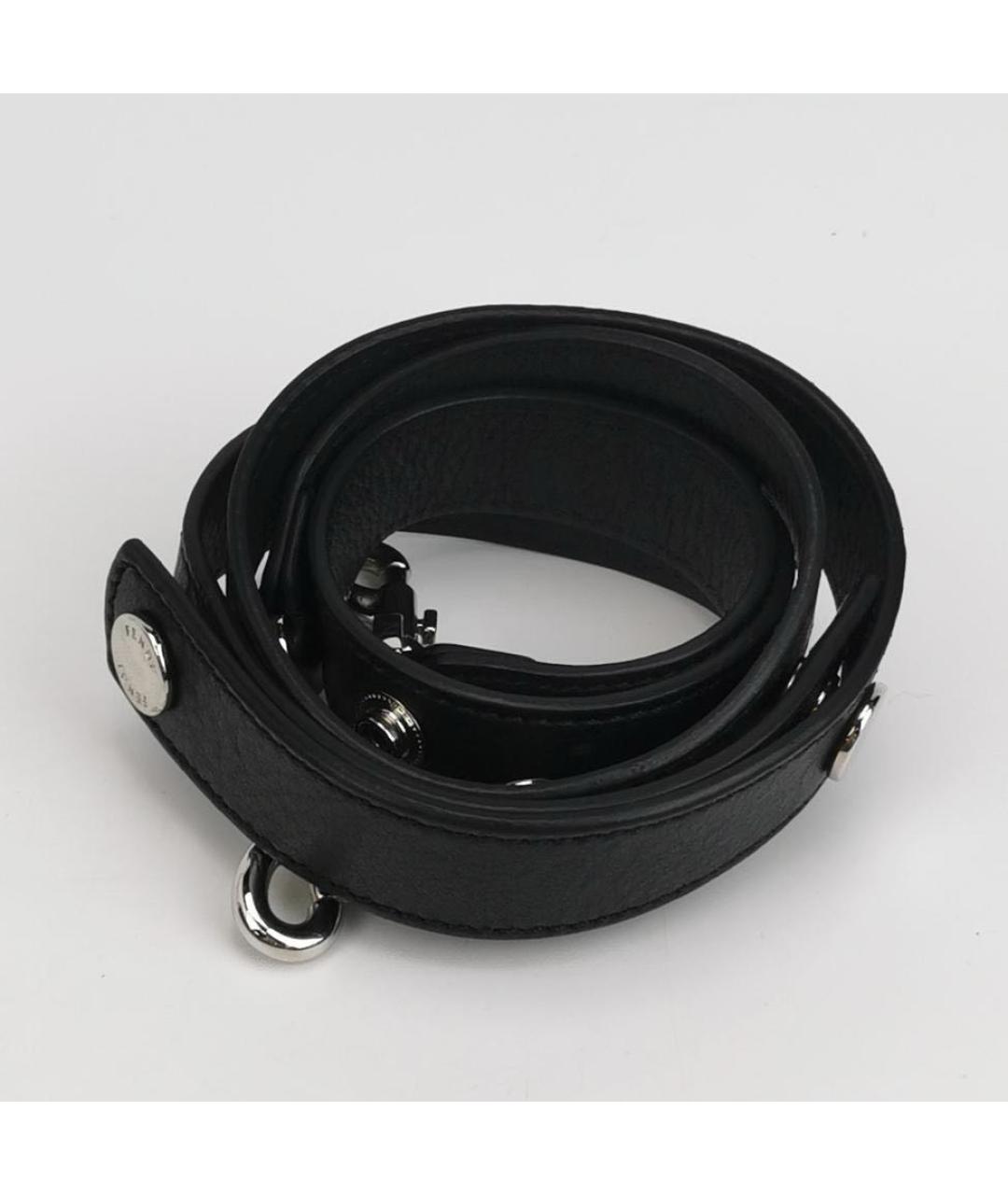 FENDI Черная кожаная сумка тоут, фото 8