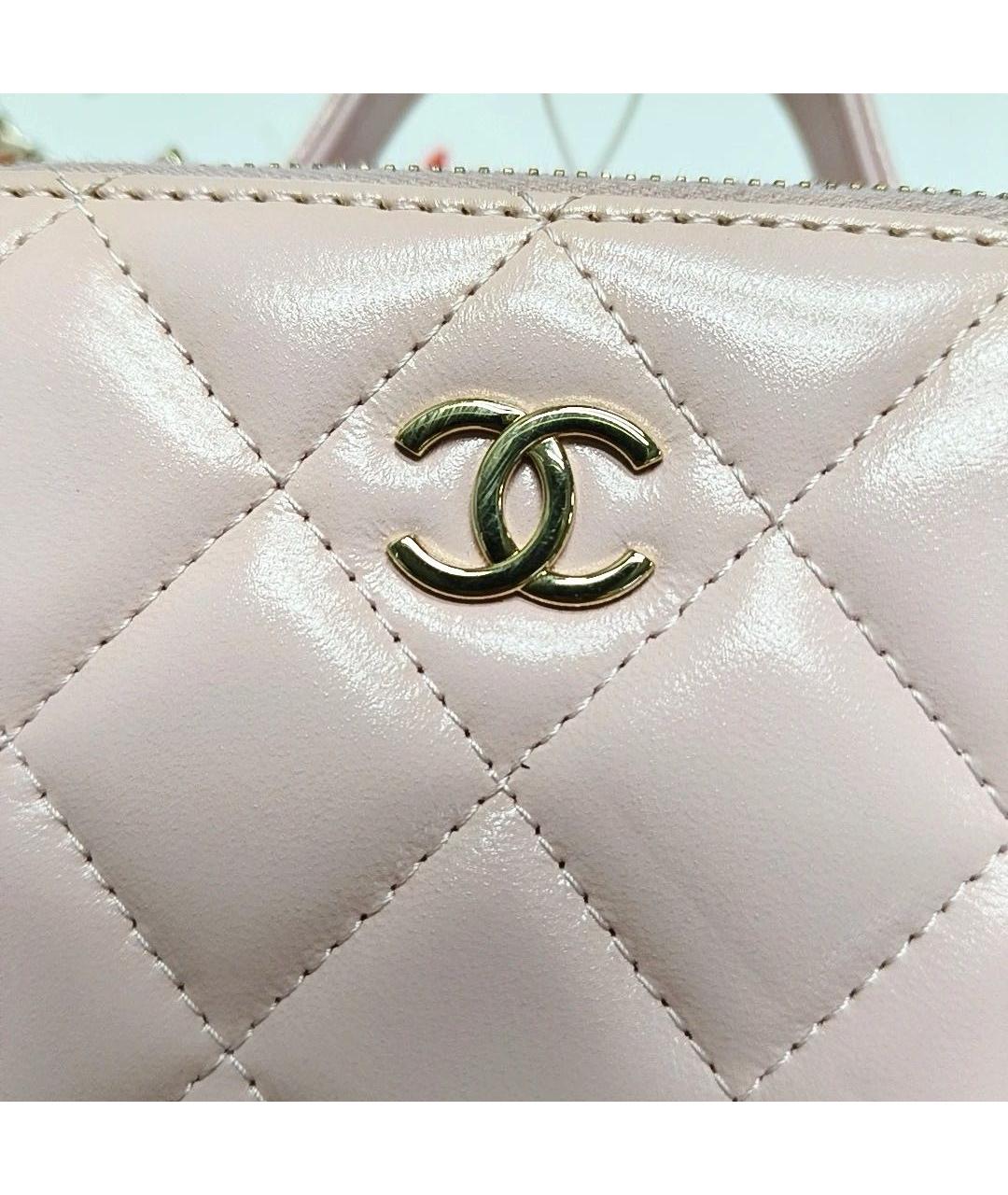 CHANEL Розовая кожаная сумка через плечо, фото 6