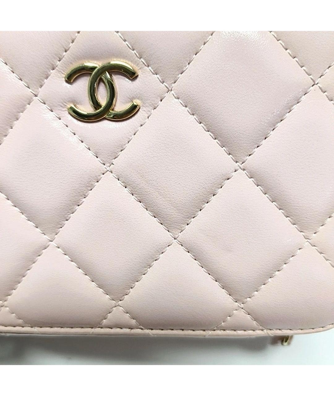 CHANEL Розовая кожаная сумка через плечо, фото 5