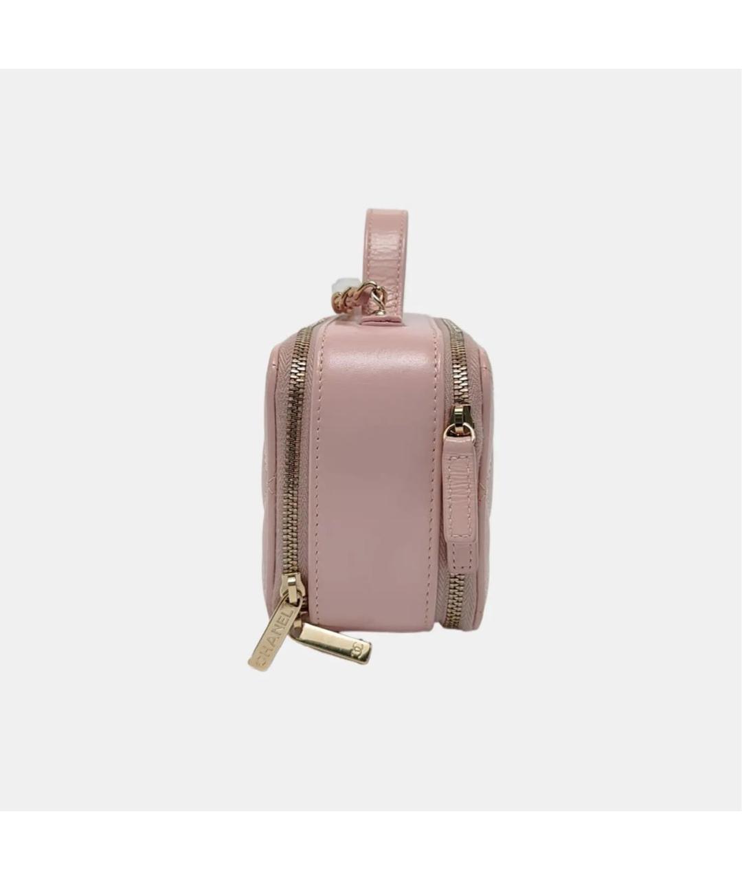 CHANEL Розовая кожаная сумка через плечо, фото 3