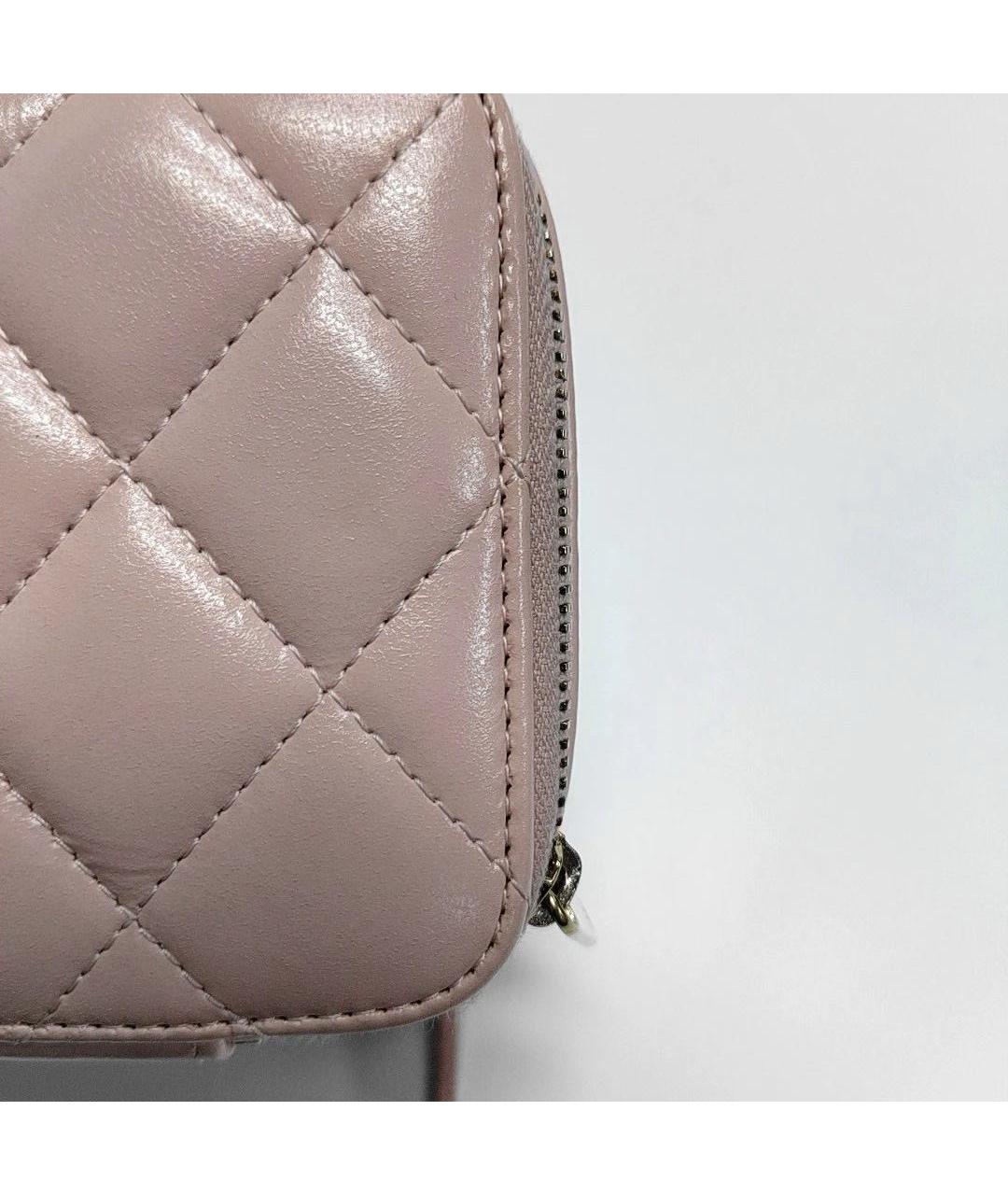 CHANEL Розовая кожаная сумка через плечо, фото 7