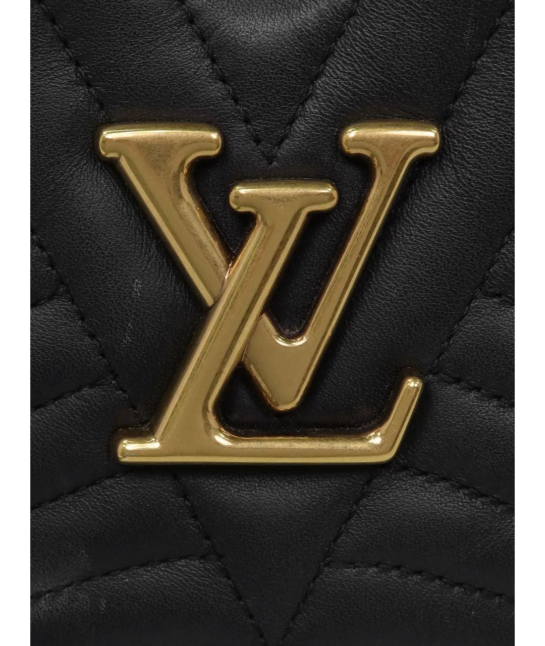 LOUIS VUITTON Черная кожаная сумка через плечо, фото 6