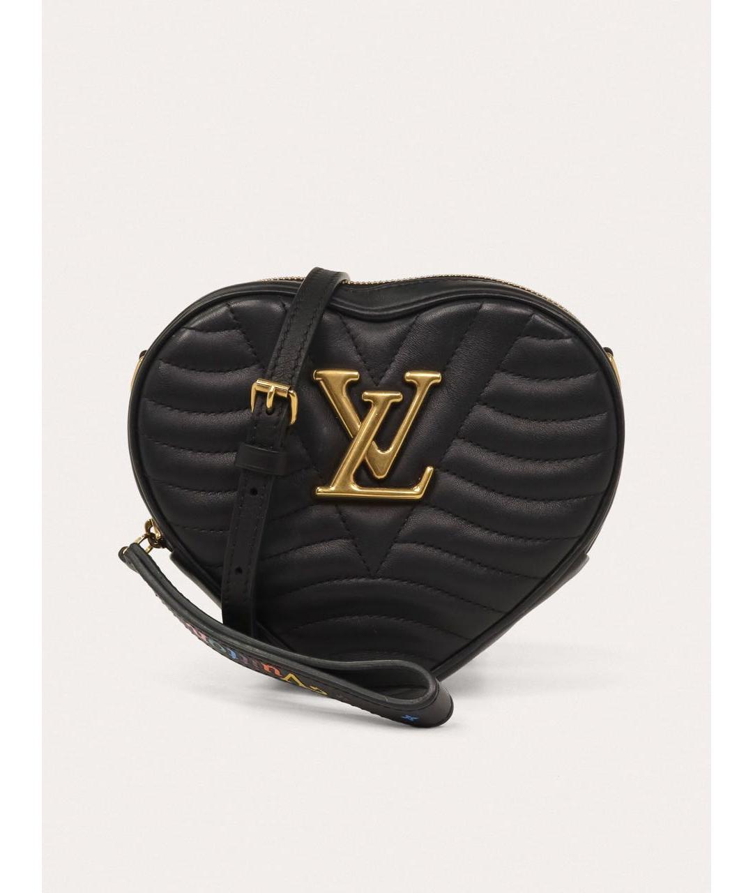 LOUIS VUITTON Черная кожаная сумка через плечо, фото 9