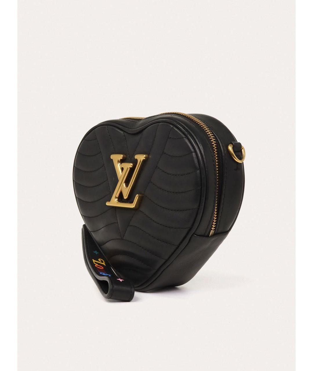 LOUIS VUITTON Черная кожаная сумка через плечо, фото 2