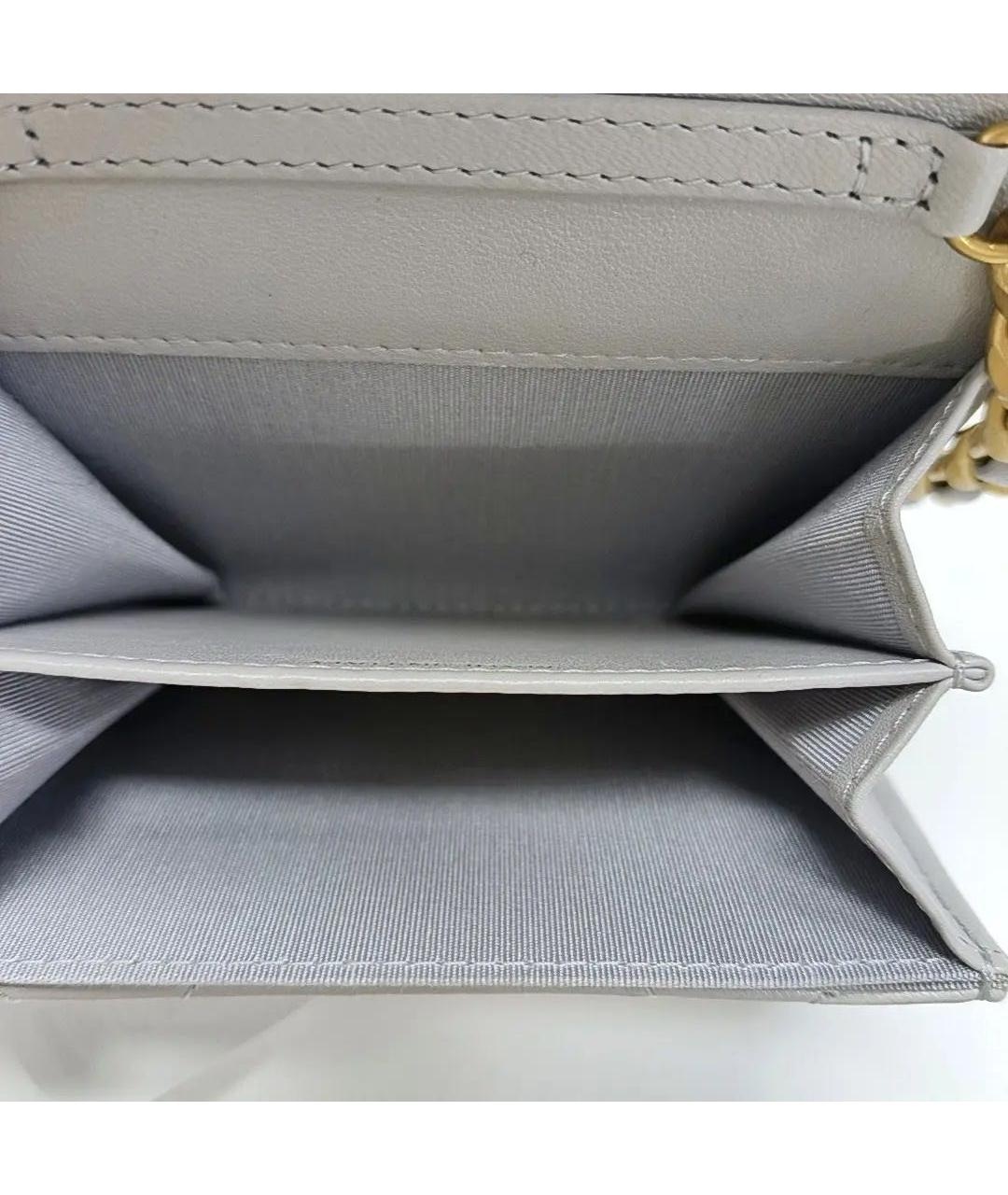 CHANEL Серая кожаная сумка через плечо, фото 4