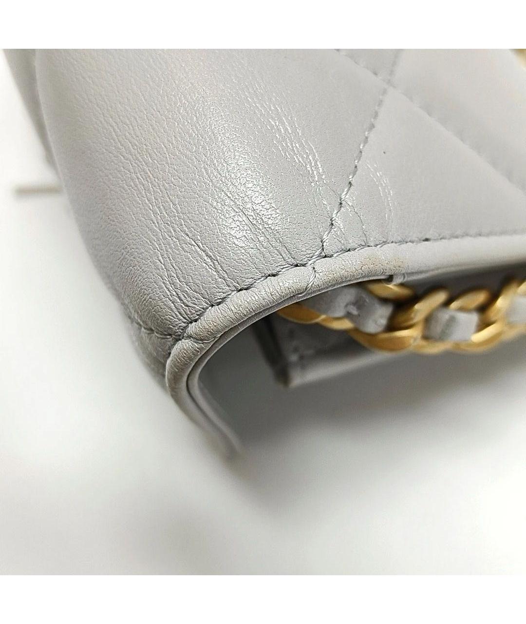 CHANEL Серая кожаная сумка через плечо, фото 5