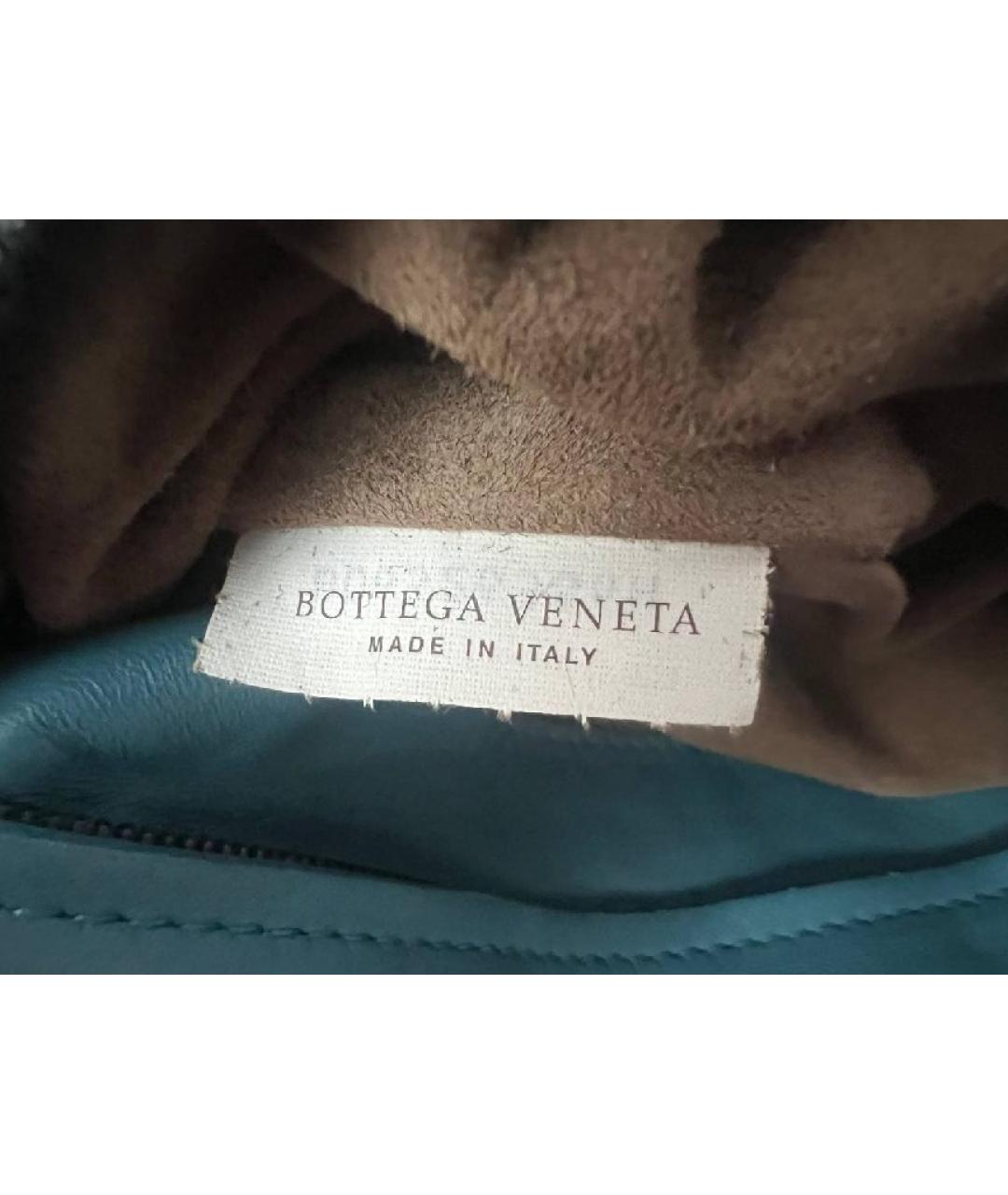 BOTTEGA VENETA Бирюзовая кожаная сумка тоут, фото 6
