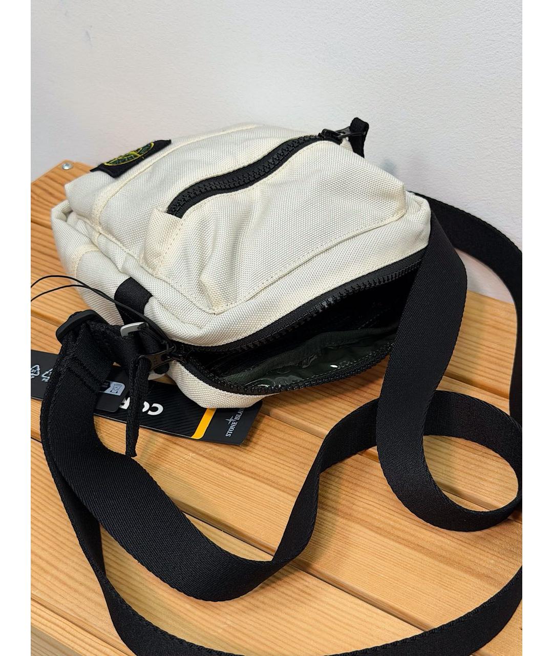 STONE ISLAND Бежевая синтетическая сумка на плечо, фото 5