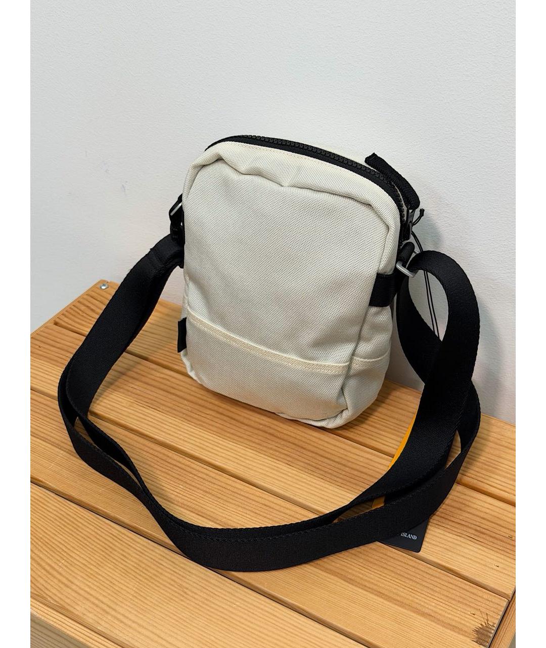STONE ISLAND Бежевая синтетическая сумка на плечо, фото 4