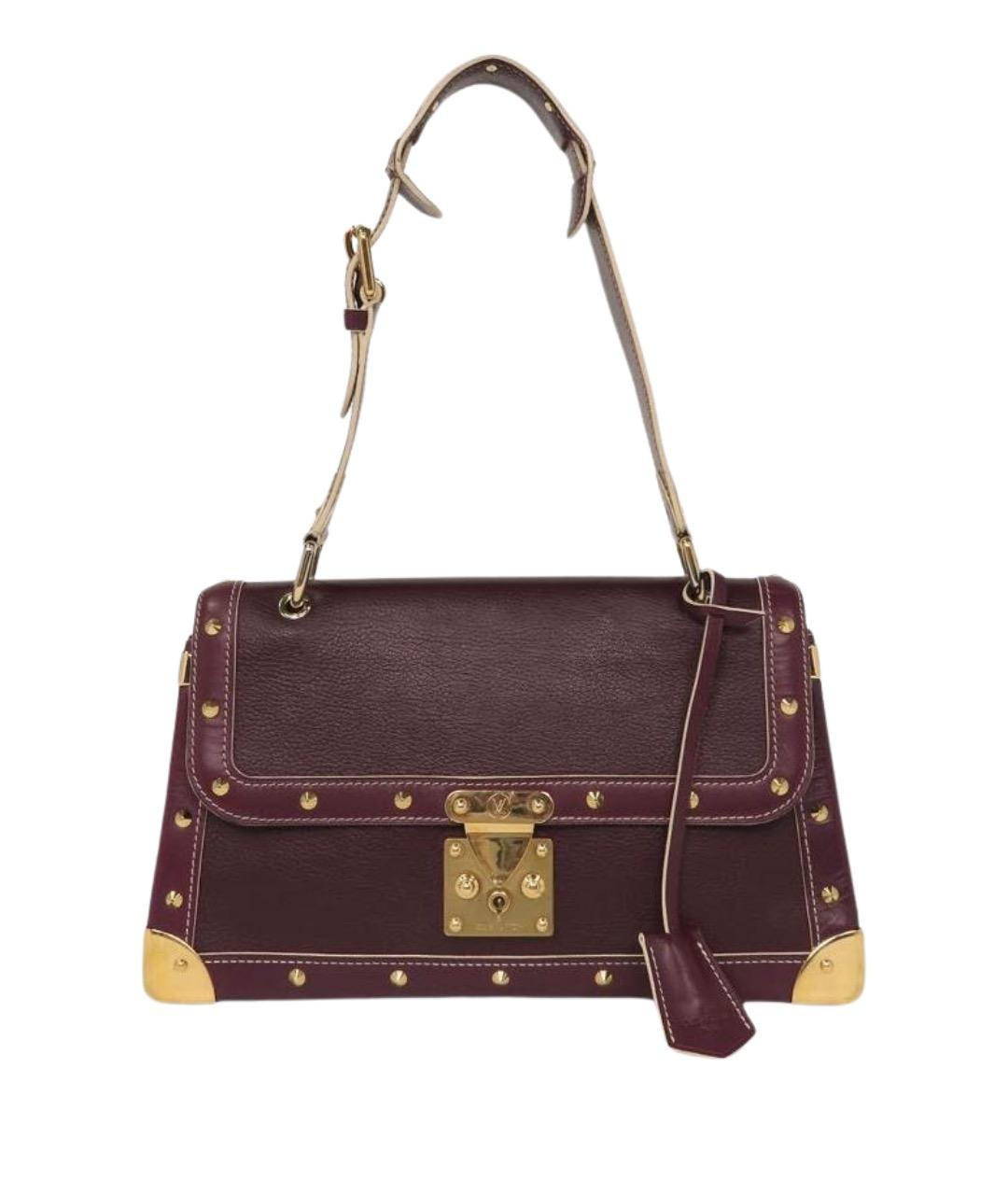 LOUIS VUITTON Бордовая кожаная сумка через плечо, фото 1