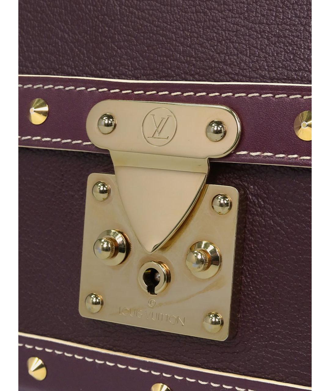 LOUIS VUITTON Бордовая кожаная сумка через плечо, фото 6