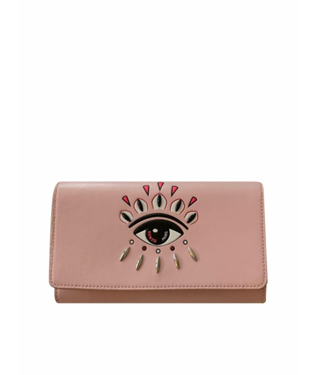 KENZO Розовая кожаная сумка через плечо, фото 1