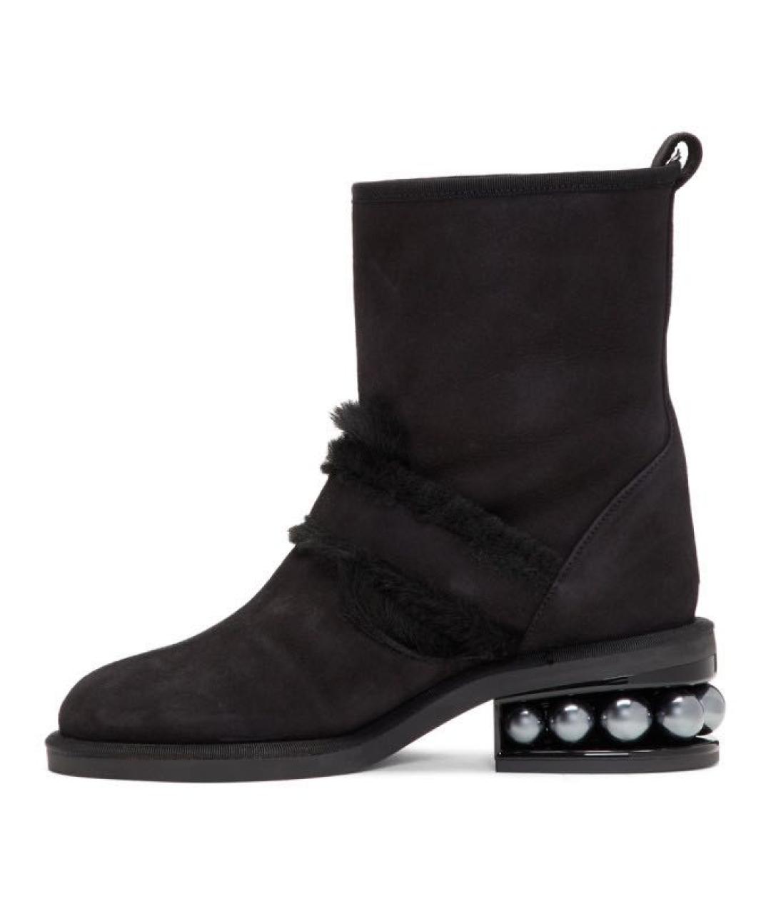 NICHOLAS KIRKWOOD Черные замшевые полусапоги, фото 5