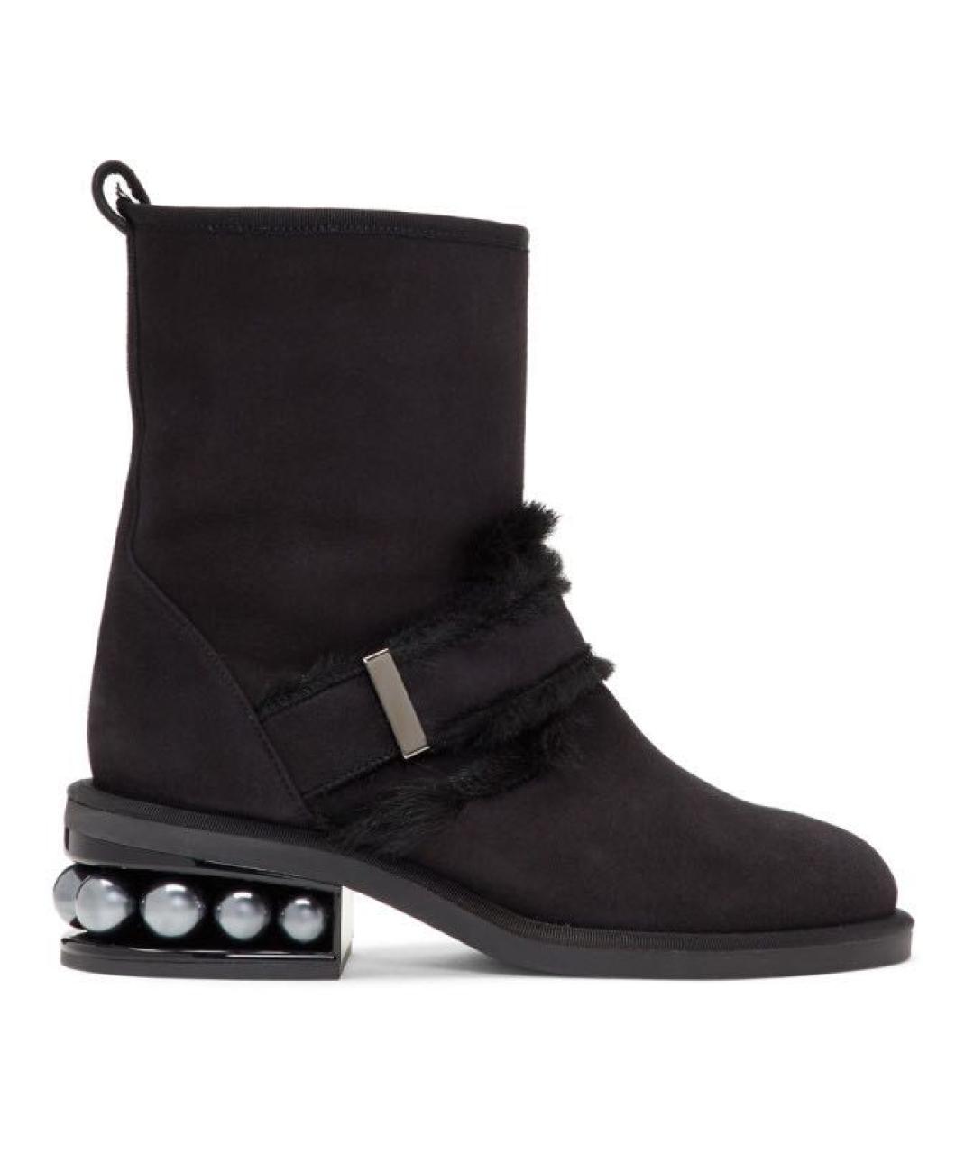 NICHOLAS KIRKWOOD Черные замшевые полусапоги, фото 1