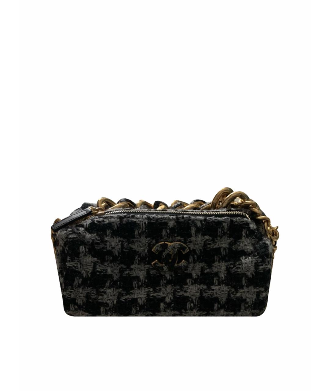 CHANEL Серая твидовая сумка через плечо, фото 1