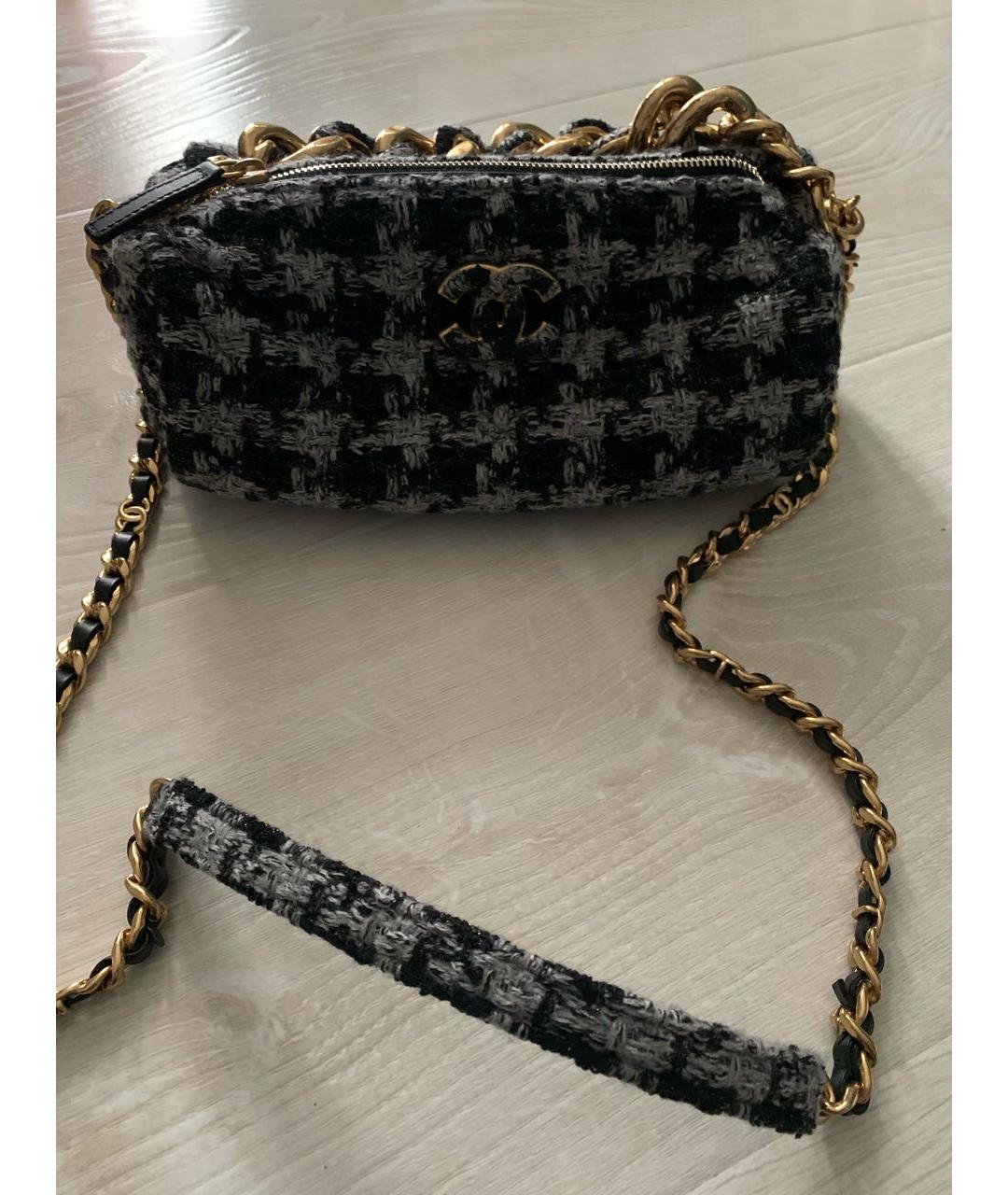 CHANEL Серая твидовая сумка через плечо, фото 9