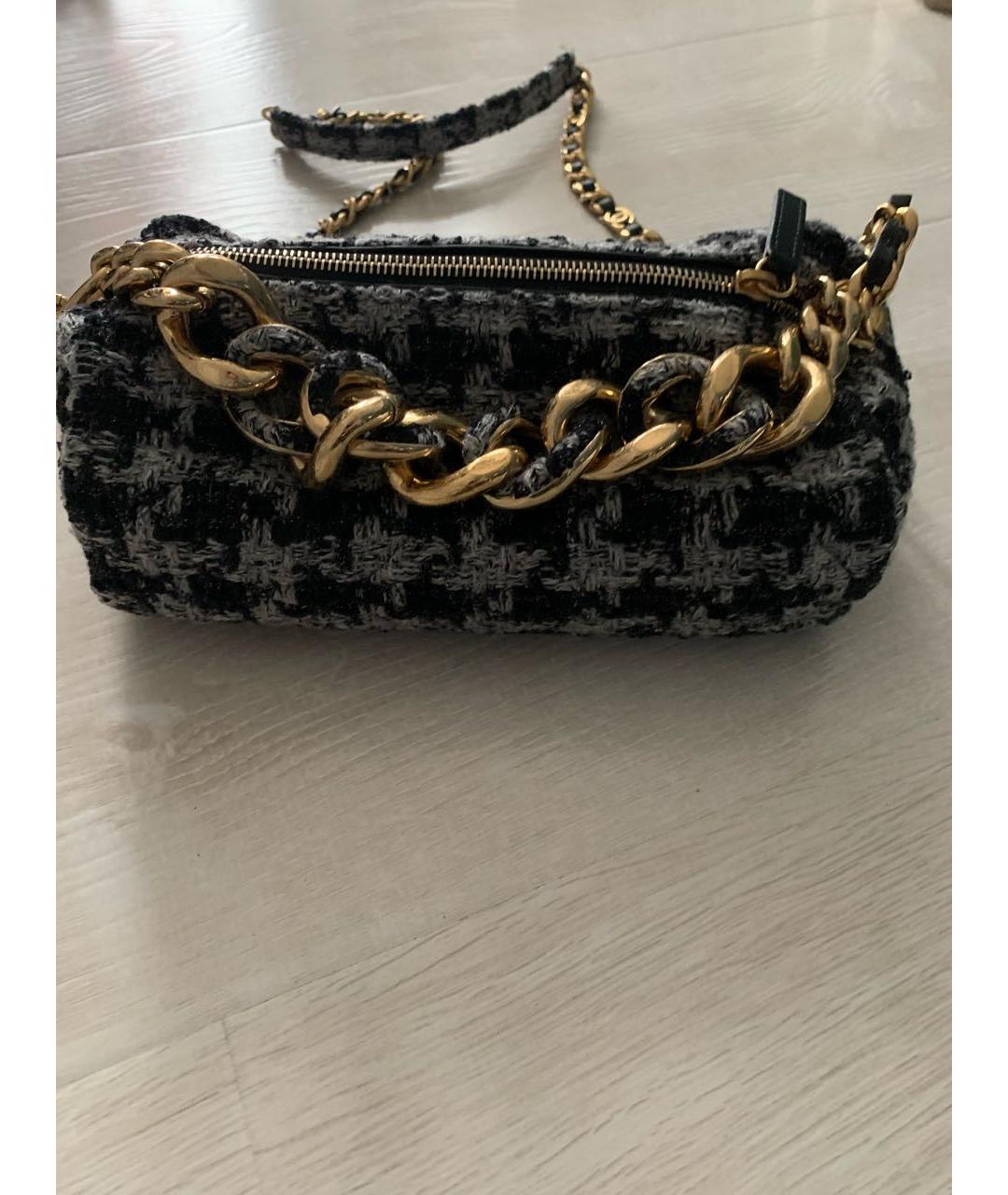 CHANEL Серая твидовая сумка через плечо, фото 3