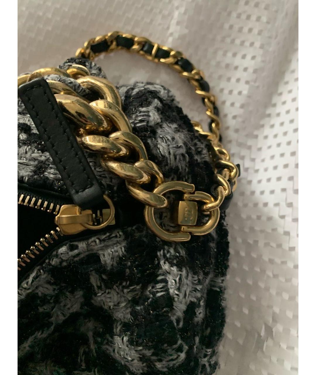 CHANEL Серая твидовая сумка через плечо, фото 7