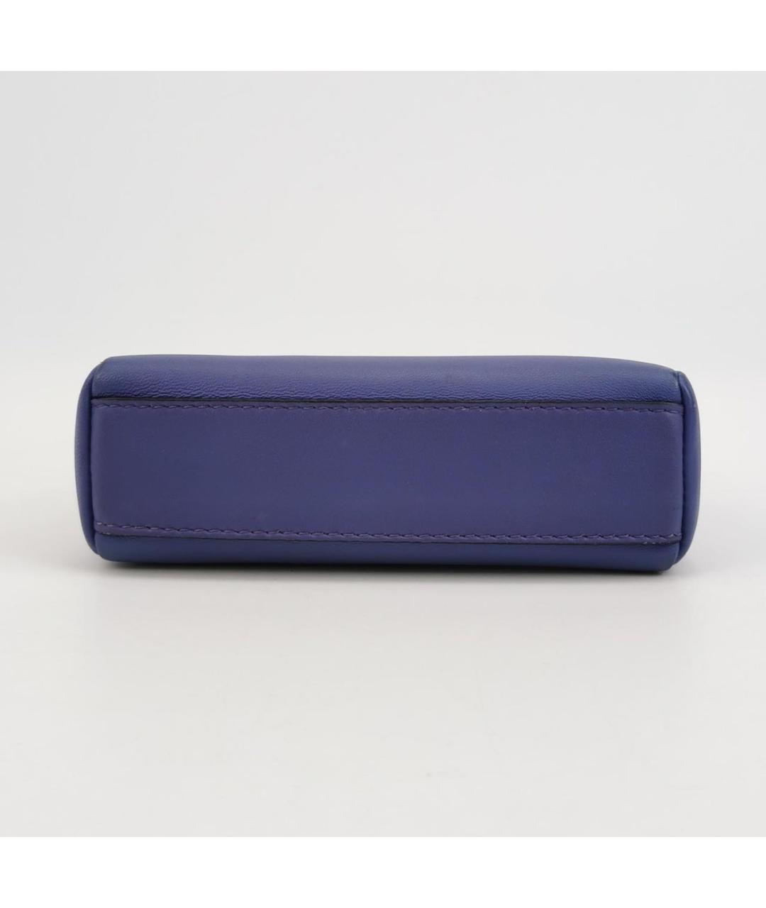 FENDI Фиолетовая кожаная сумка через плечо, фото 5