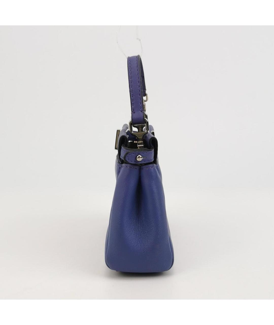 FENDI Фиолетовая кожаная сумка через плечо, фото 3