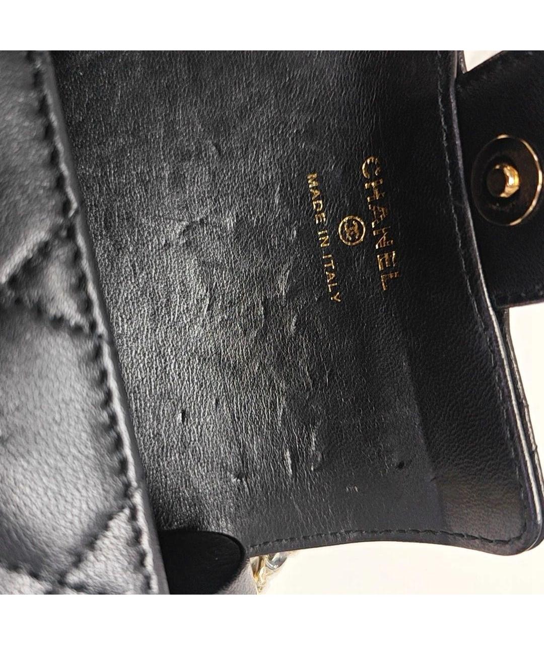 CHANEL Черная кожаная сумка через плечо, фото 7