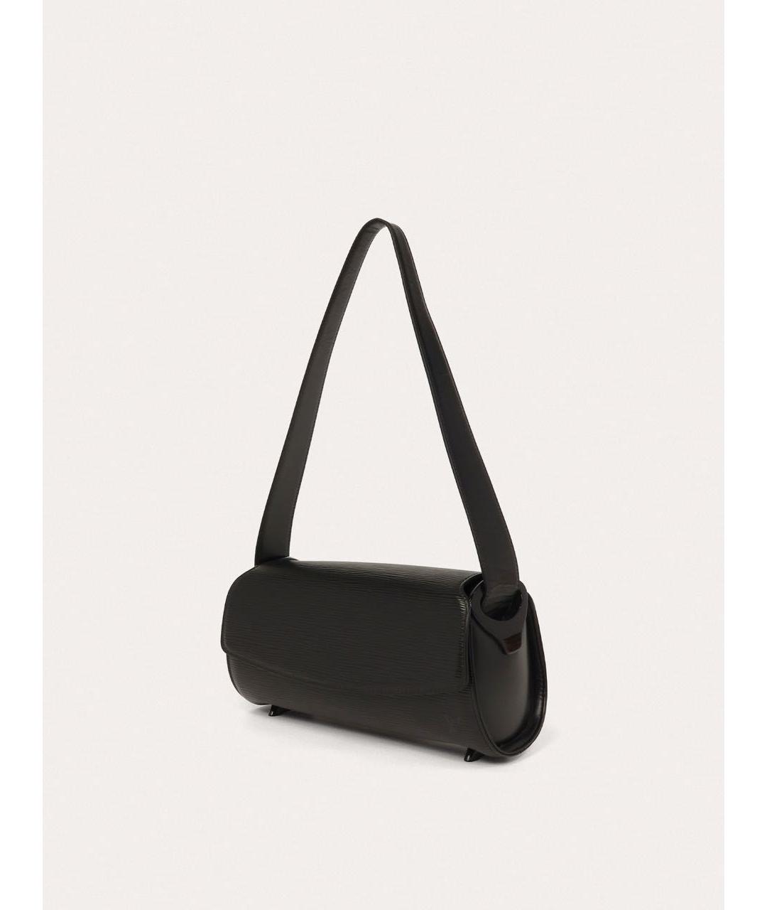 LOUIS VUITTON Черная кожаная сумка через плечо, фото 2