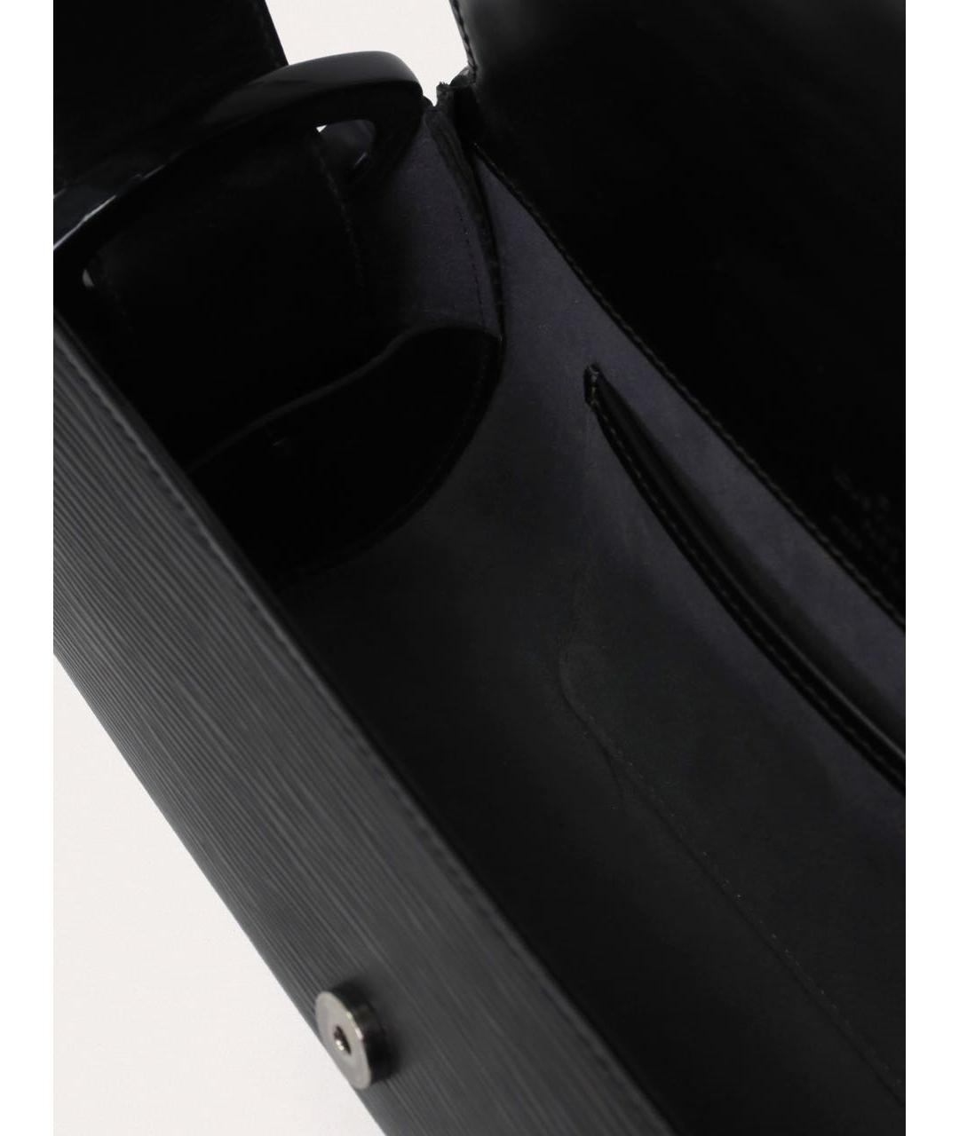 LOUIS VUITTON Черная кожаная сумка через плечо, фото 4