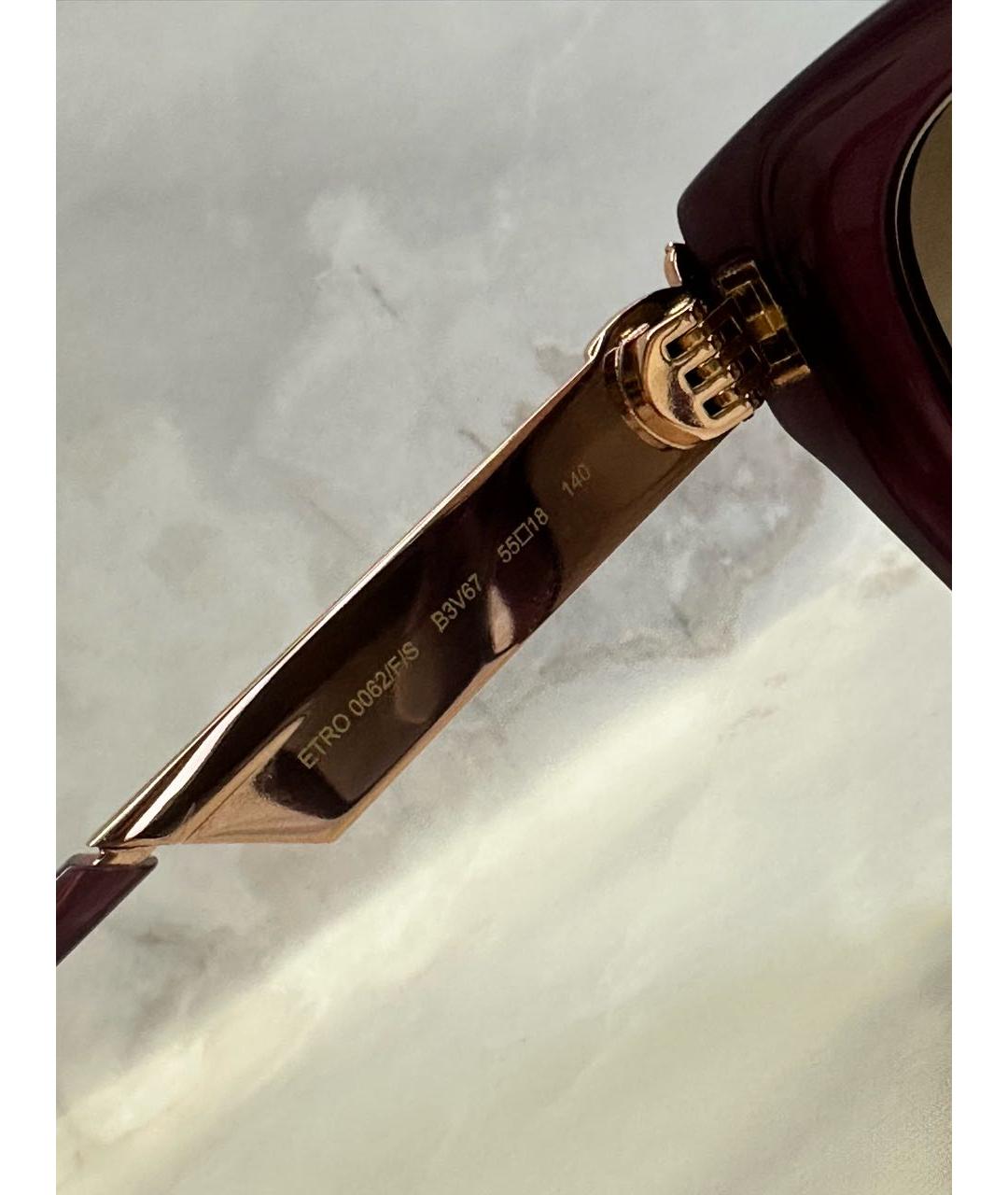 ETRO Фиолетовые пластиковые солнцезащитные очки, фото 6