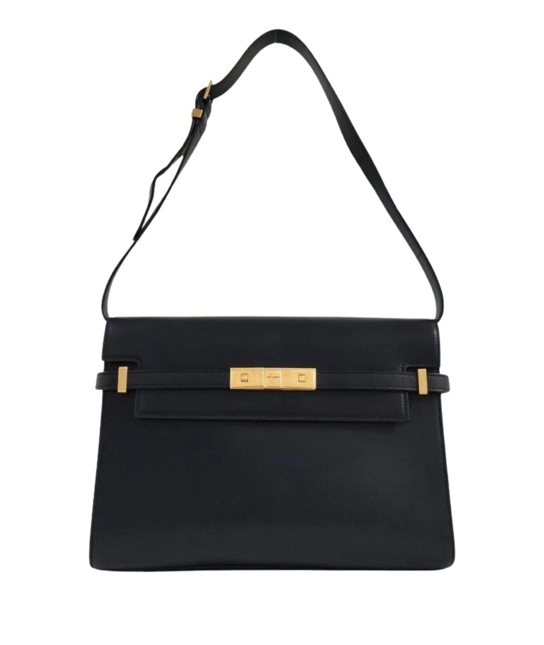 SAINT LAURENT Черная кожаная сумка через плечо, фото 1